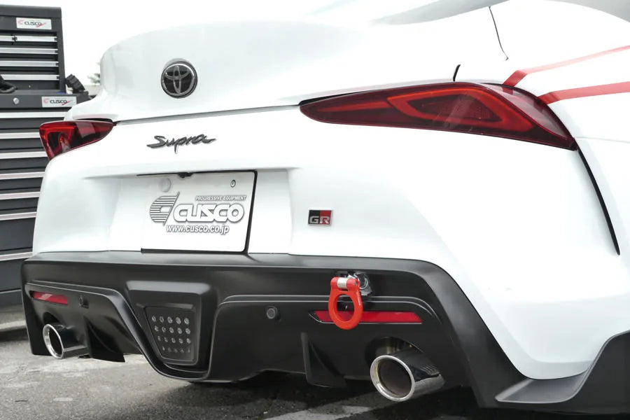 CUSCO FOLDING TOW HOOK RED - REAR | 2020+ TOYOTA GR SUPRA
