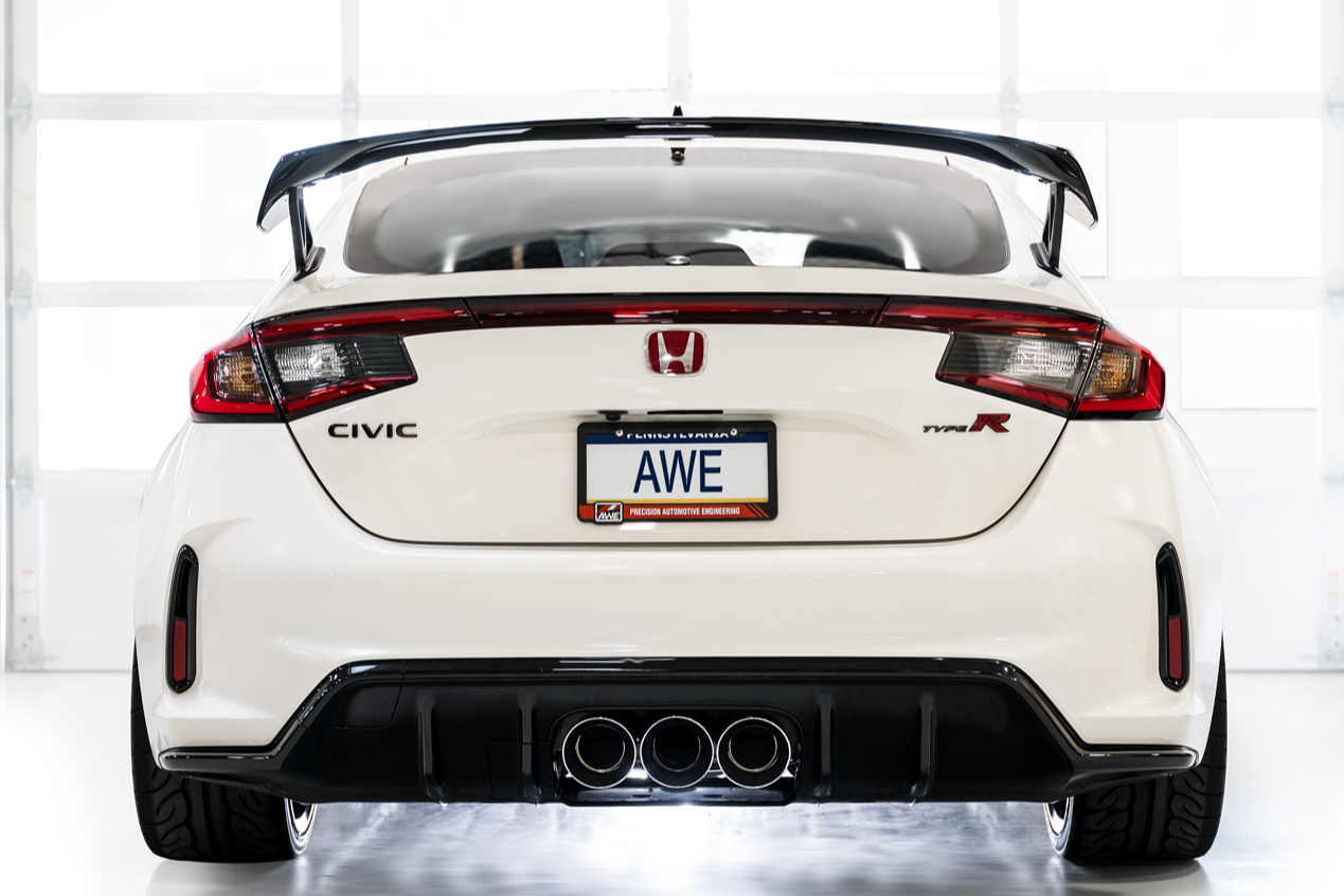 AWE TRACK EDITION EXHAUST - TRIPLE CHROME SILVER TIPS | HONDA CIVIC TYPE R (FL5)