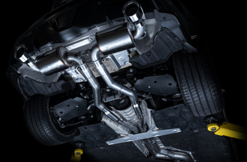 AWE TOURING EDITION EXHAUST - RESONATED - CHROME SILVER TIPS | GR SUPRA