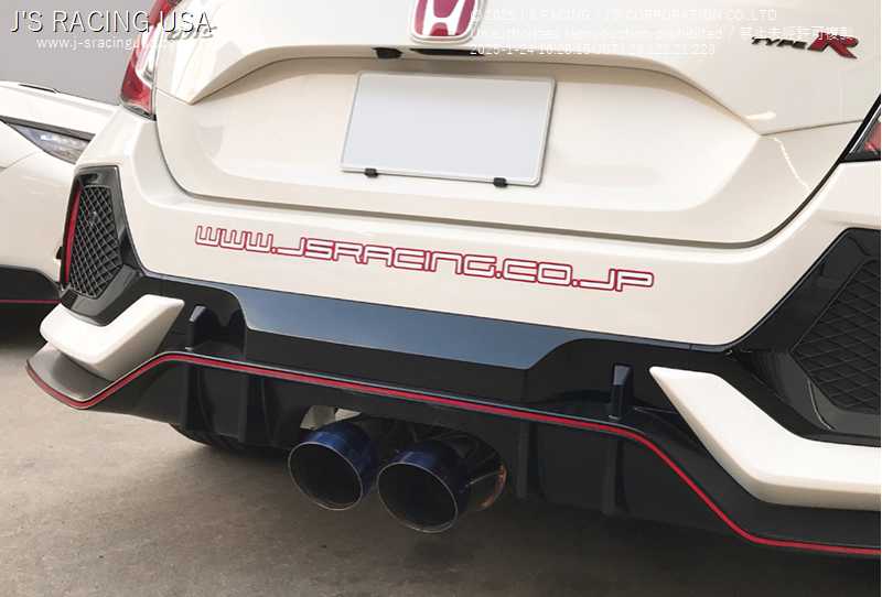 J'S RACING SUS EXHAUST PLUS DUAL 70RS | HONDA CIVIC TYPE R (FK8)