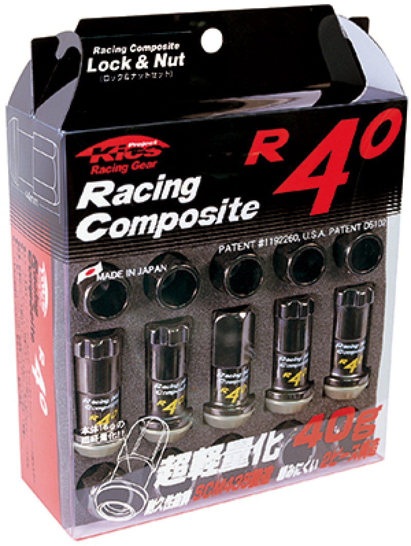 PROJECT KICS R40 - BLACK - M12x1.5 LUG NUTS (16+4 LOCKS)