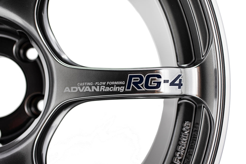 ADVAN RG-4 18x9.5 +45 / 5x100 - RACING HYPER BLACK & RING | 86 / BRZ / FR-S / GR86